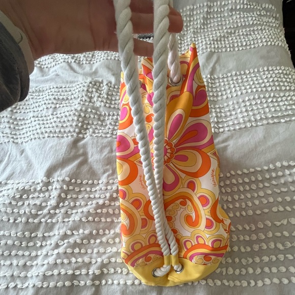 Clinique bag and matching reversible bucket hat retro hippy floral - Picture 3 of 6